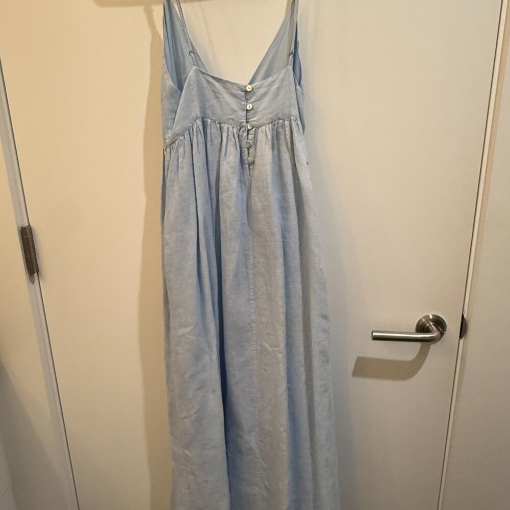 Blue Maxi Dress with Tie Back Detail - Picture 5 of 8